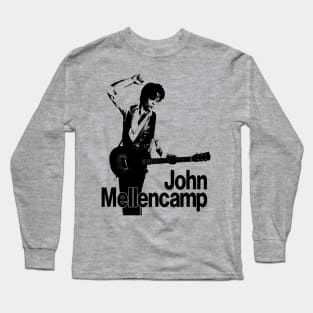 John Cougar Black Pencil Drawing Long Sleeve T-Shirt